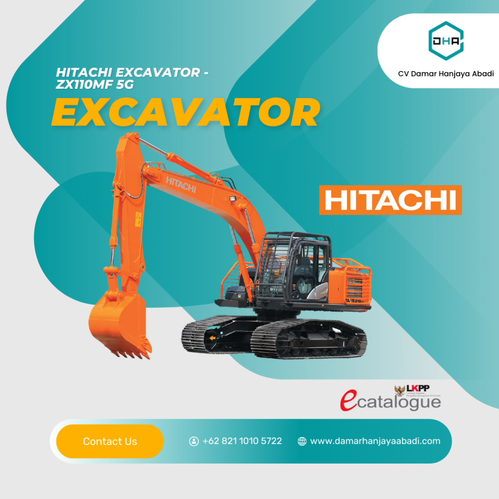 HITACHI EXCAVATOR - ZX110MF 5G - KAPASITAS BUCKET (SAE HEAPED) 0.45 KUBIK - 15 TON PATTERN F