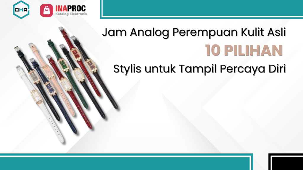 jam analog perempuan kulit asli