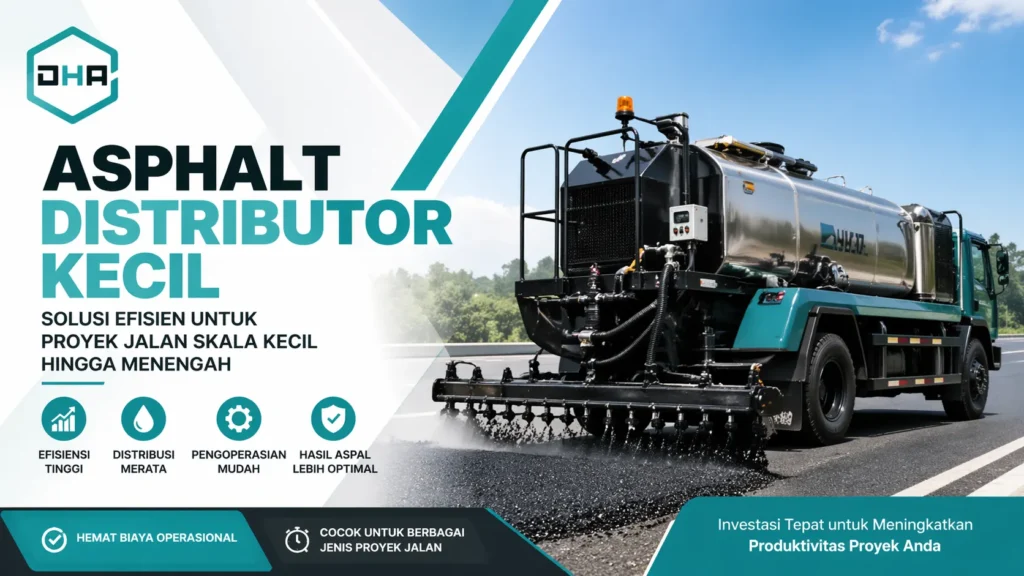 ilustrasi asphalt distributor kecil untuk proyek pengaspalan jalan skala kecil