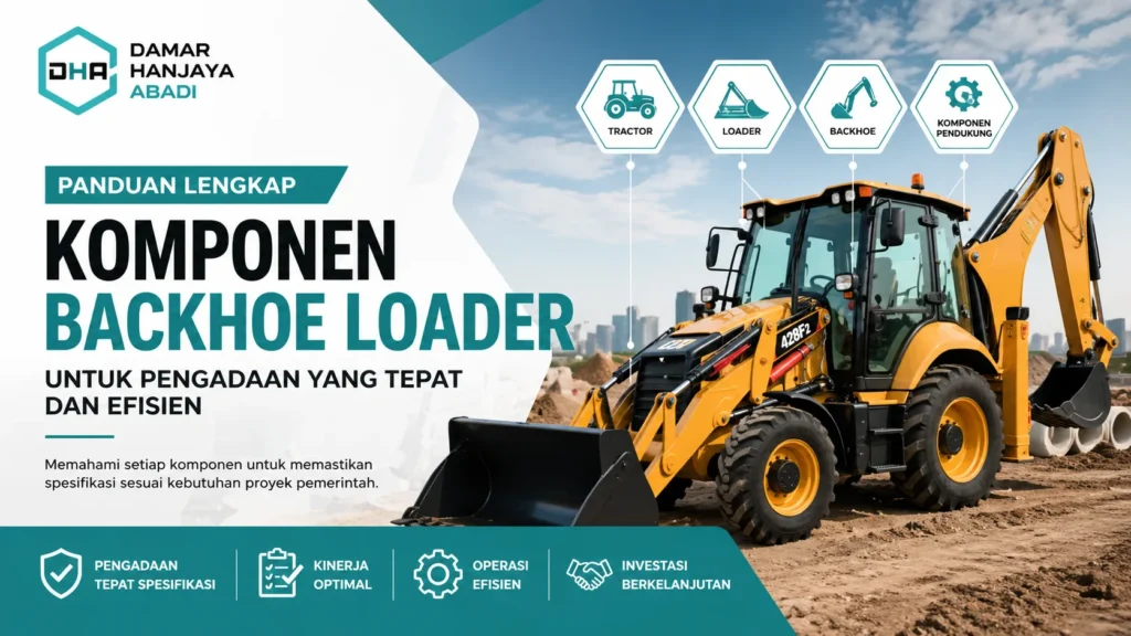 Ilustrasi komponen backhoe loader untuk pengadaan pemerintah yang tepat dan efisien
