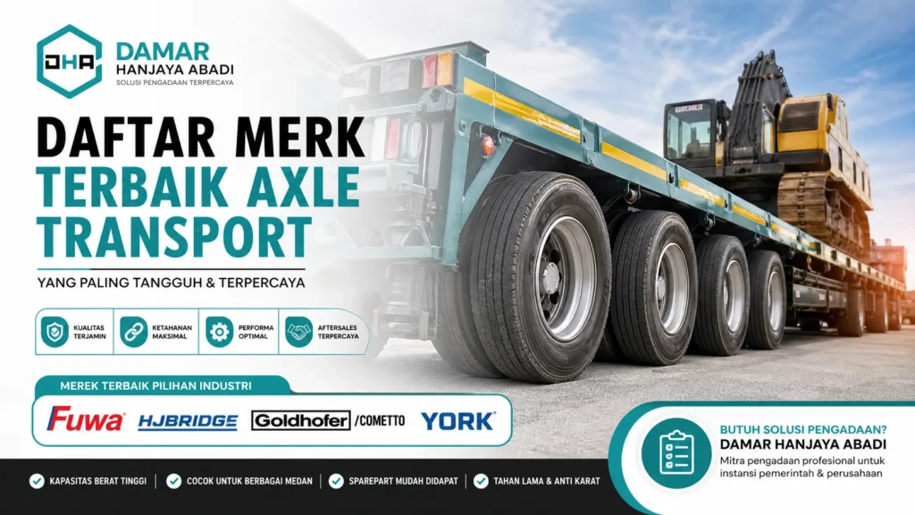 Ilustrasi merk terbaik axle transport untuk trailer pengangkut alat berat