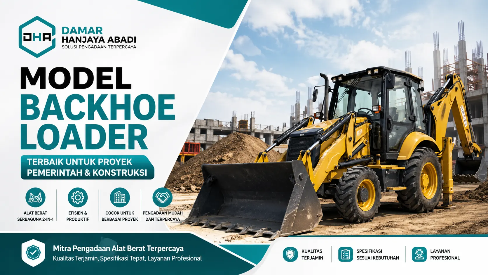 5 Model Backhoe Loader untuk Proyek Pemerintah & Konstruksi