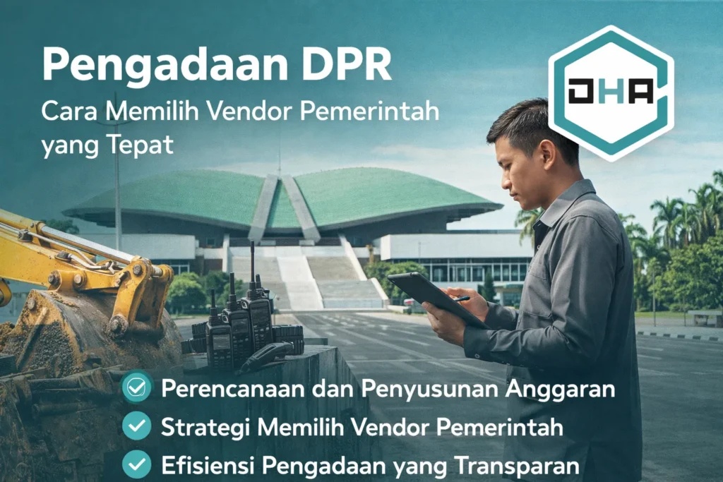 Ilustrasi pengadaan DPR dengan proses pemilihan vendor pemerintah yang tepat bersama Damar Hanjaya Abadi