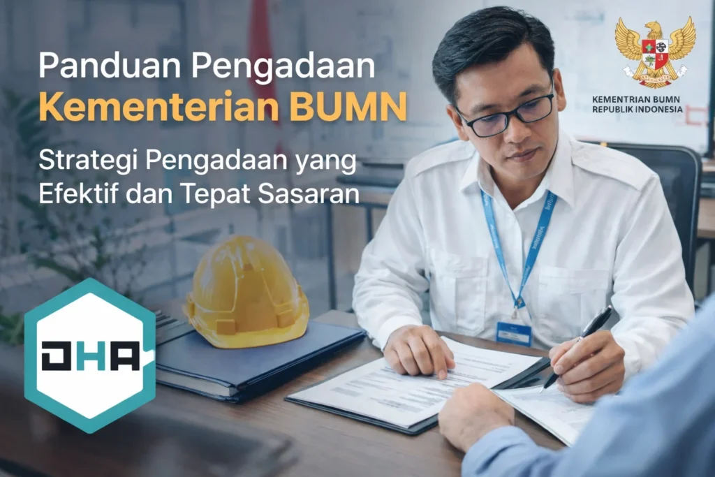 Ilustrasi pegawai pengadaan Kementerian BUMN sedang melakukan pengadaan dengan vendor penyedia