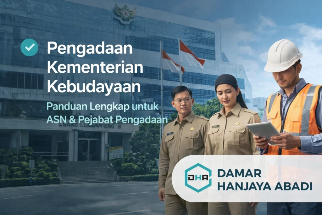 Ilustrasi Proses pengadaan Kementerian Kebudayaan dengan penyedia terpercaya Damar Hanjaya Abadi