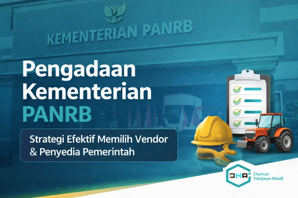 Ilustrasi pengadaan Kementerian PANRB dengan strategi memilih vendor dan penyedia pemerintah oleh Damar Hanjaya Abadi