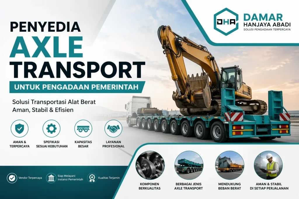 Vendor penyedia axle transport dengan trailer multi axle untuk kebutuhan proyek pemerintah