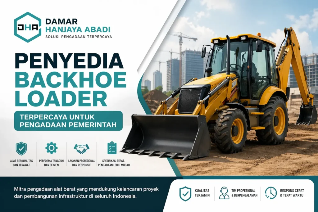 Penyedia backhoe loader terpercaya untuk pengadaan pemerintah oleh Damar Hanjaya Abadi