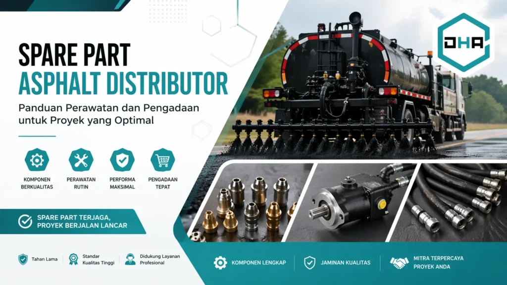 Ilustrasi spare part asphalt distributor untuk perawatan dan pengadaan proyek jalan