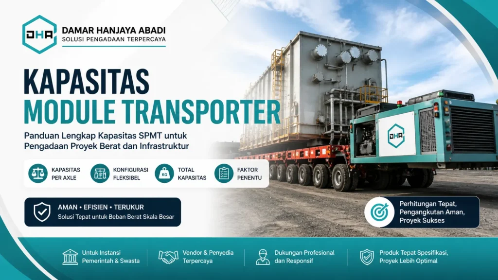 Ilustrasi kapasitas module transporter untuk proyek infrastruktur modern