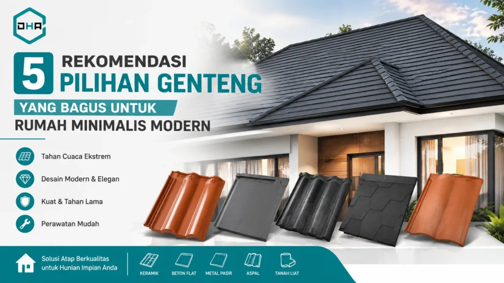 Genteng untuk rumah minimalis modern dengan desain elegan dan tahan lama