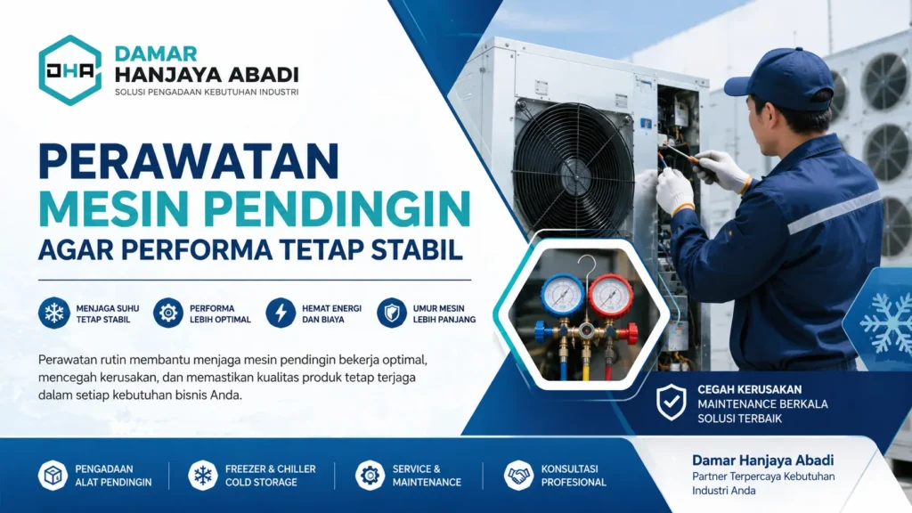 ilustrasi perawatan mesin pendingin agar performa tetap stabil