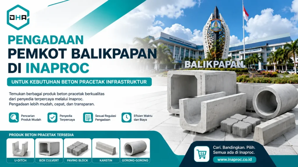 Pengadaan Pemkot Balikpapan di Inaproc untuk kebutuhan beton pracetak infrastruktur pemerintah daerah