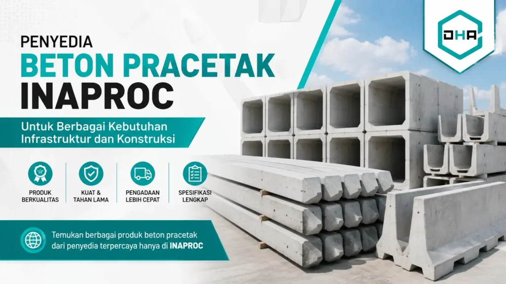 Penyedia Beton Pracetak Inaproc untuk kebutuhan infrastruktur dan konstruksi dengan produk beton pracetak berkualitas