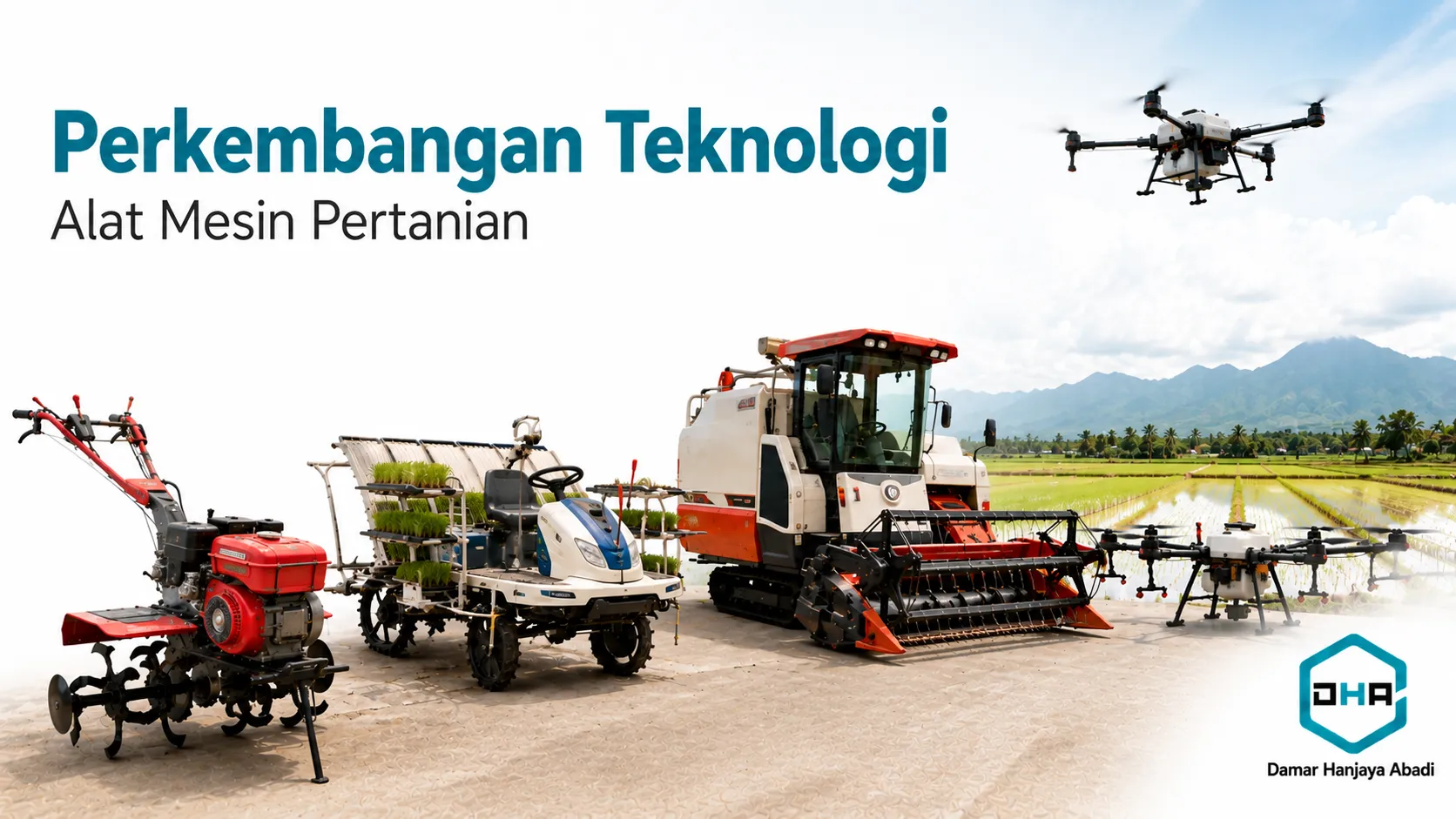 Perkembangan teknologi alat mesin pertanian modern untuk meningkatkan efisiensi dan produktivitas sektor pertanian.