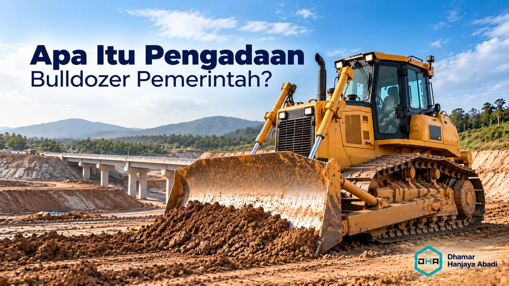 Bulldozer untuk pengadaan pemerintah dalam pekerjaan pemerataan tanah dan pembangunan infrastruktur.