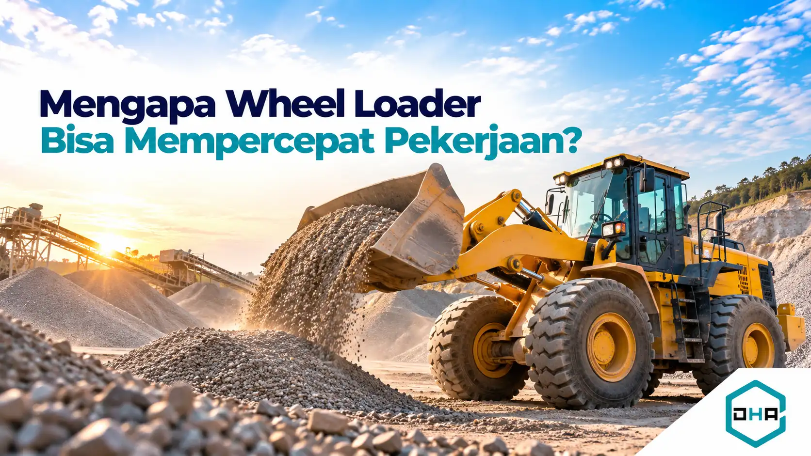Unit pemuat material wheel loader proyek pemerintah untuk pengadaan infrastruktur daerah